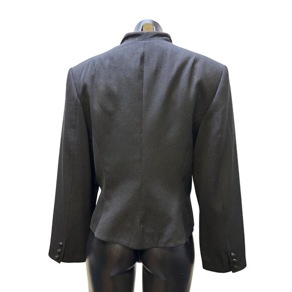 Hairston Roberson Rodeo Jacket Black Embroidered Front Button Size 12 - Picture 2 of 8